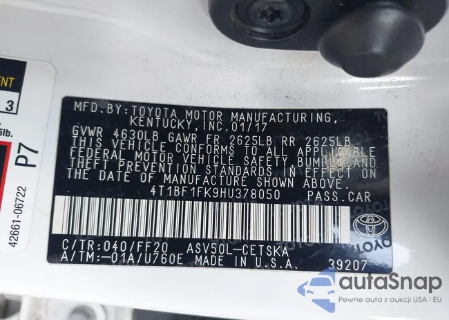 4T1BF1FK9HU378050: 43118913