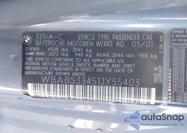 WBABS33451JY55403: 43118927