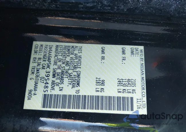 1N4AA6AP5HC395485: 43118930