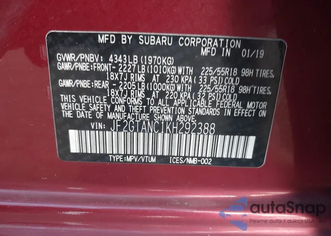 JF2GTANC1KH292388: 43118967