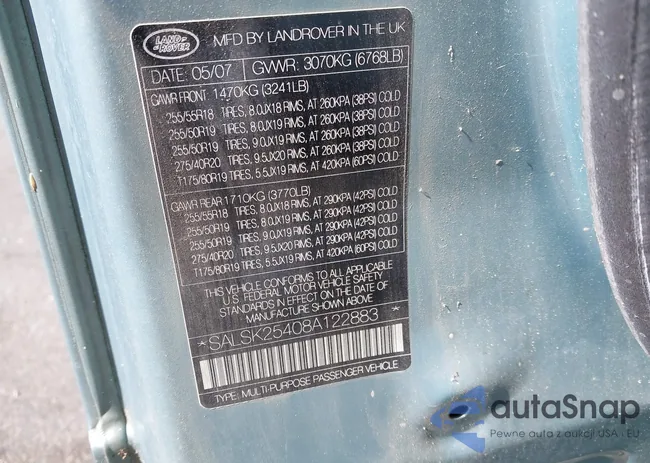 SALSK25408A122883: 43118974