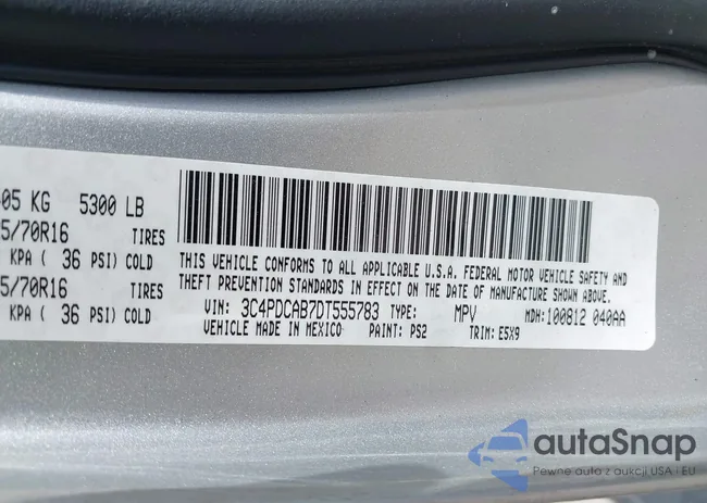 3C4PDCAB7DT555783: 43120210