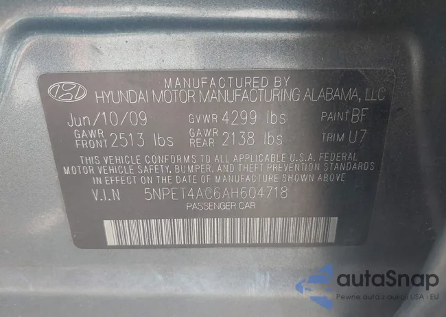 5NPET4AC6AH604718: 43120310