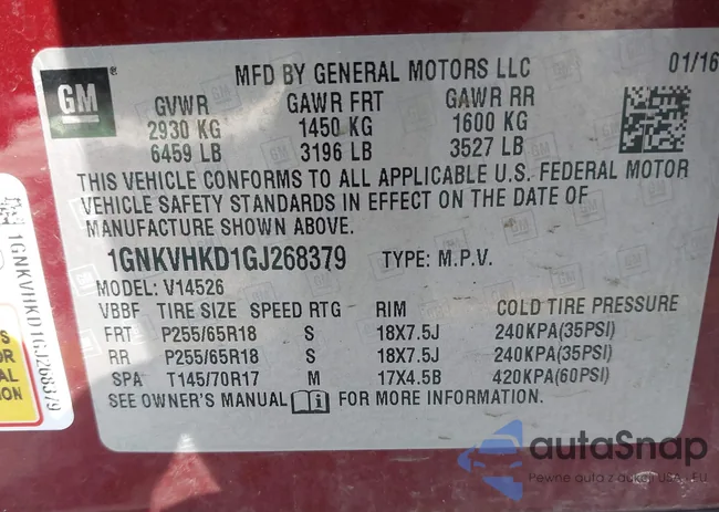 1GNKVHKD1GJ268379: 43120510