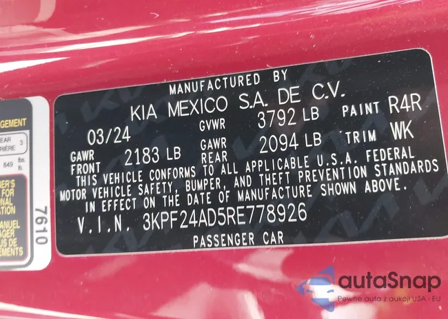 3KPF24AD5RE778926: 43120596