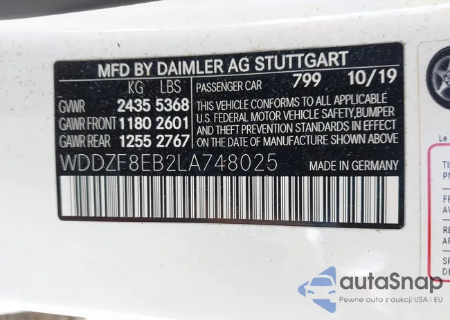 WDDZF8EB2LA748025: 43120615