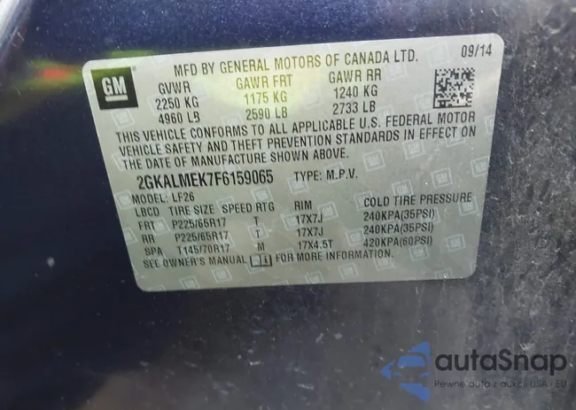 2GKALMEK7F6159065: 43120674