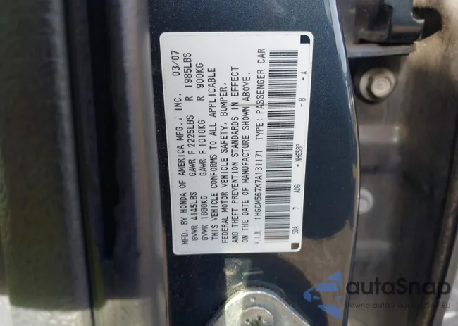 1HGCM567X7A131171: 43119696