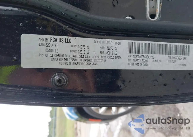 2C3CCAAG5GH343709: 43119697