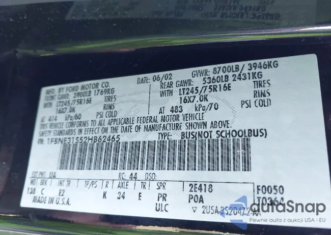 1FBNE31S52HB62465: 43119746