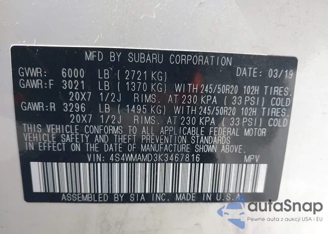 4S4WMAMD3K3467816: 43119878