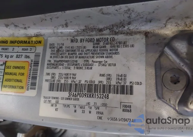 3FA6P0D9XKR153248: 43121138