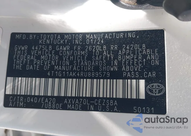 4T1G11AK4RU889579: 43121215