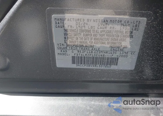 3N1CP5BV5RL557262: 43121235