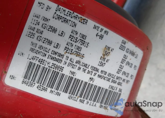 1J4FF48S1YL250096: 43121240