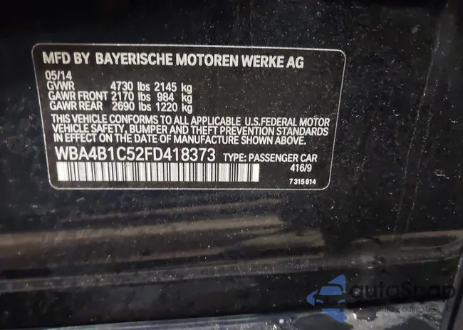 WBA4B1C52FD418373: 43121351