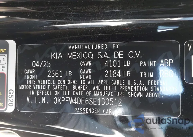 3KPFW4DE6SE130512: 43121473