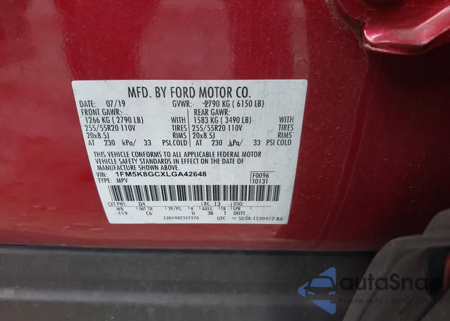 1FM5K8GCXLGA42648: 43121538