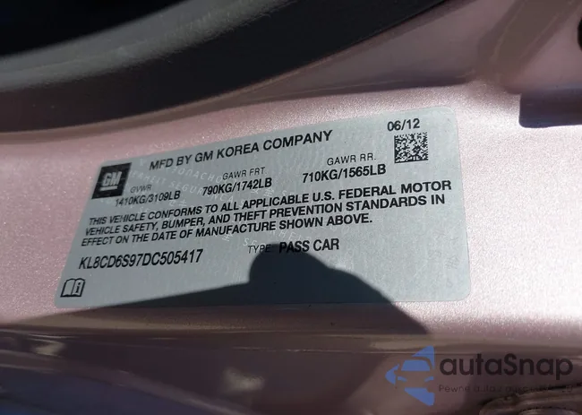 KL8CD6S97DC505417: 43121546