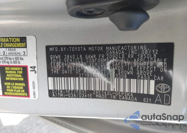 2T1BU4EE6DC933308: 43121571