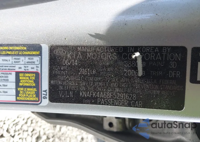 KNAFK4A68F5291628: 43121577