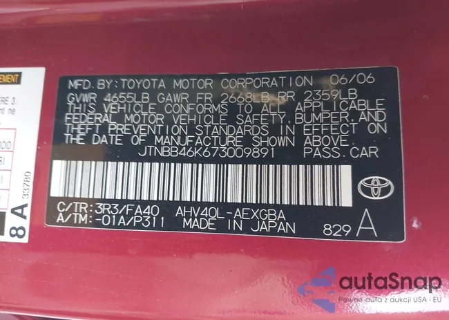 JTNBB46K673009891: 43121596