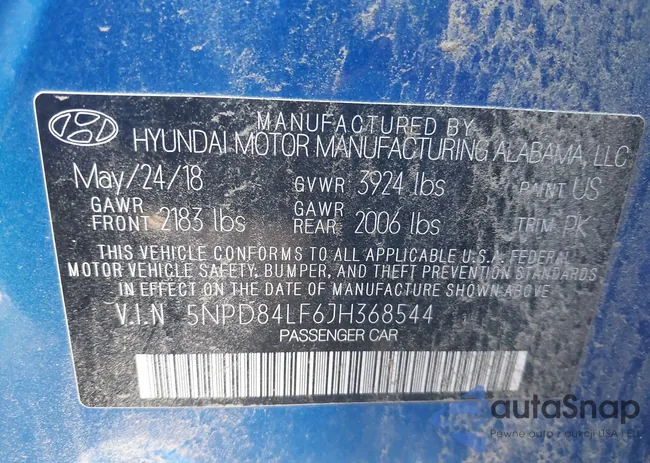 5NPD84LF6JH368544: 43121688