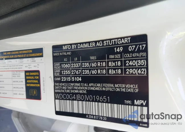 WDC0G4JB0JV019651: 43120716