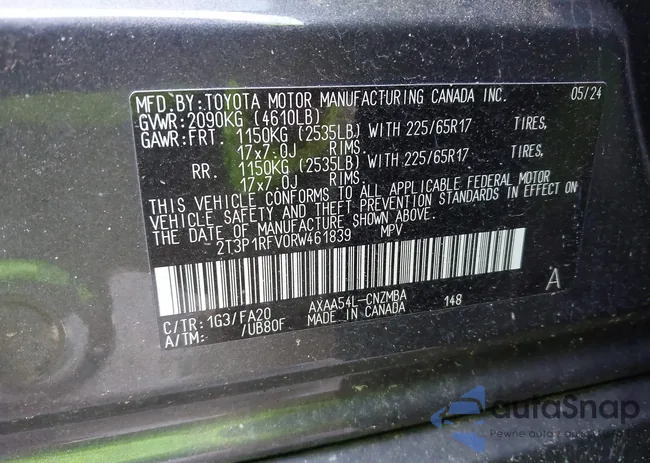 2T3P1RFV0RW461839: 43120773