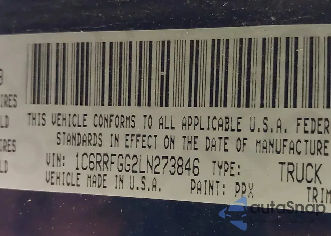 1C6RRFGG2LN273846: 43120864