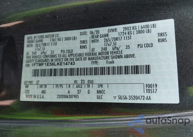 1FTMF1E56LKE14743: 43120967