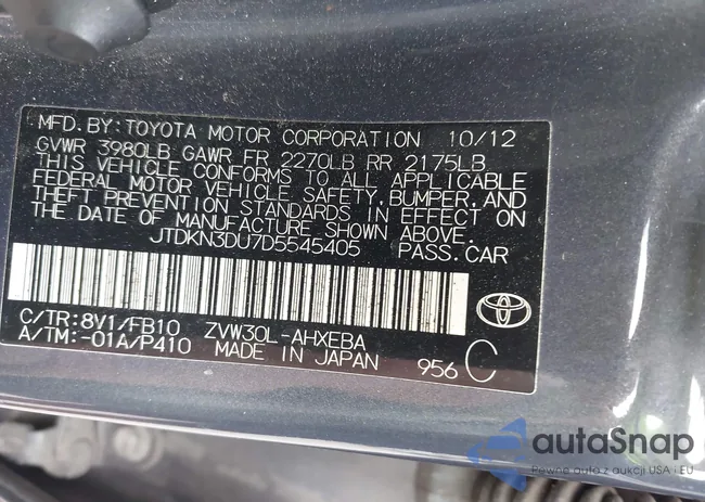 JTDKN3DU7D5545405: 43120978