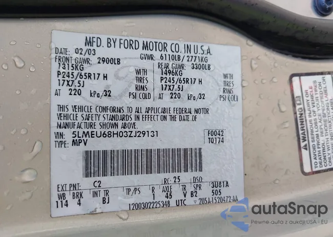 5LMEU68H03ZJ29131: 43122218