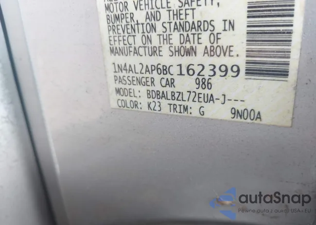 1N4AL2AP6BC162399: 43122285