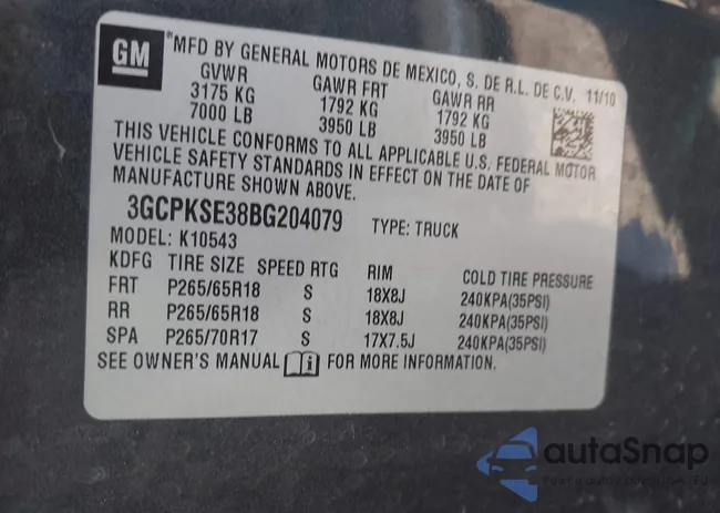 3GCPKSE38BG204079: 43122334