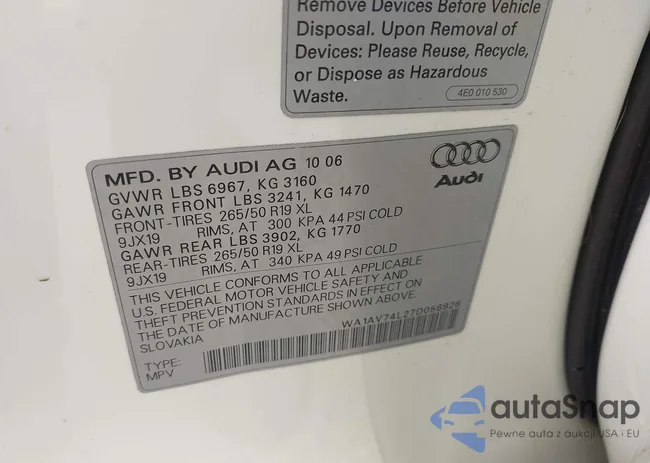 WA1AV74L27D056926: 43122352