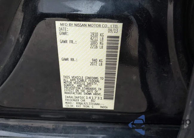 1N4AL3AP1EC141731: 43122372