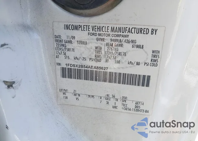 1FDSX2B54AEA85627: 43122379