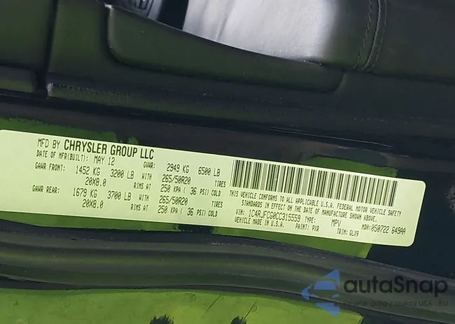 1C4RJFCG0CC315559: 43122384