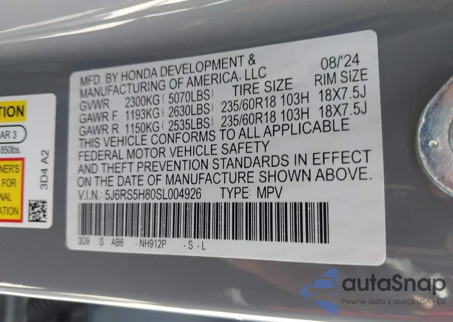 5J6RS5H80SL004926: 43122423