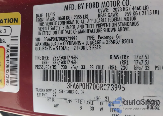 3FA6P0H70GR273995: 43122459