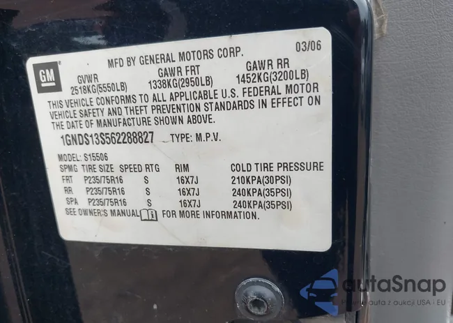 1GNDS13S562288827: 43122491