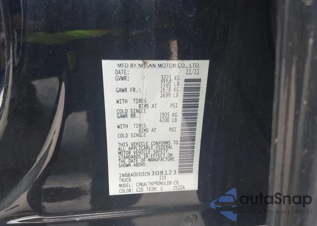 1N6BA0ED1CN308123: 43122501