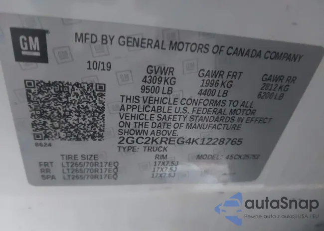 2GC2KREG4K1228765: 43122578