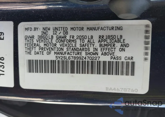 5Y2SL67899Z470227: 43122582