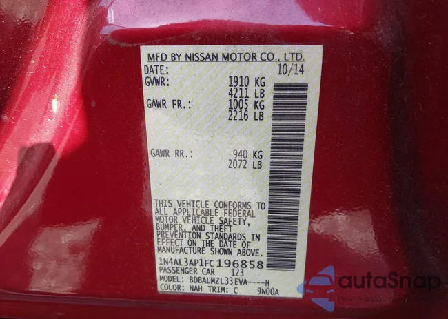 1N4AL3AP1FC196858: 43122616