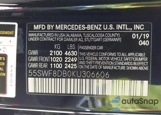 55SWF8DB0KU306606: 43121755