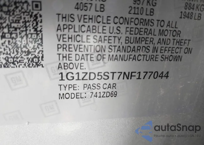 1G1ZD5ST7NF177044: 43121804