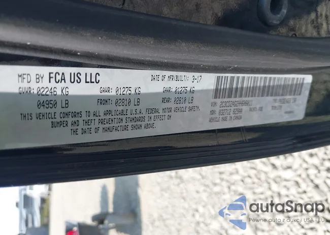 2C3CDZAG2HH606011: 43121850