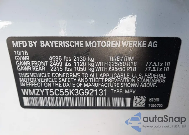 WMZYT5C55K3G92131: 43121889